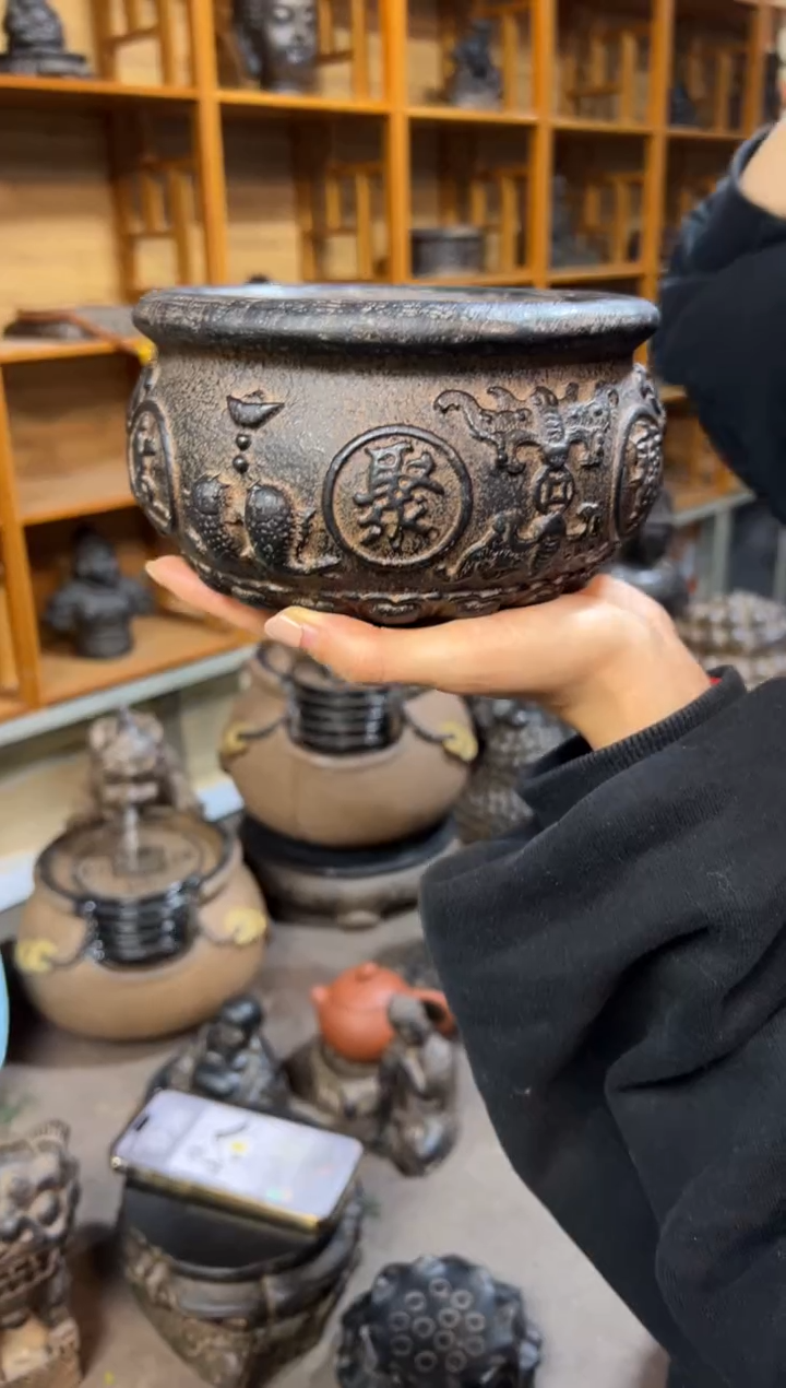 陶土【火山泥】聚宝盆