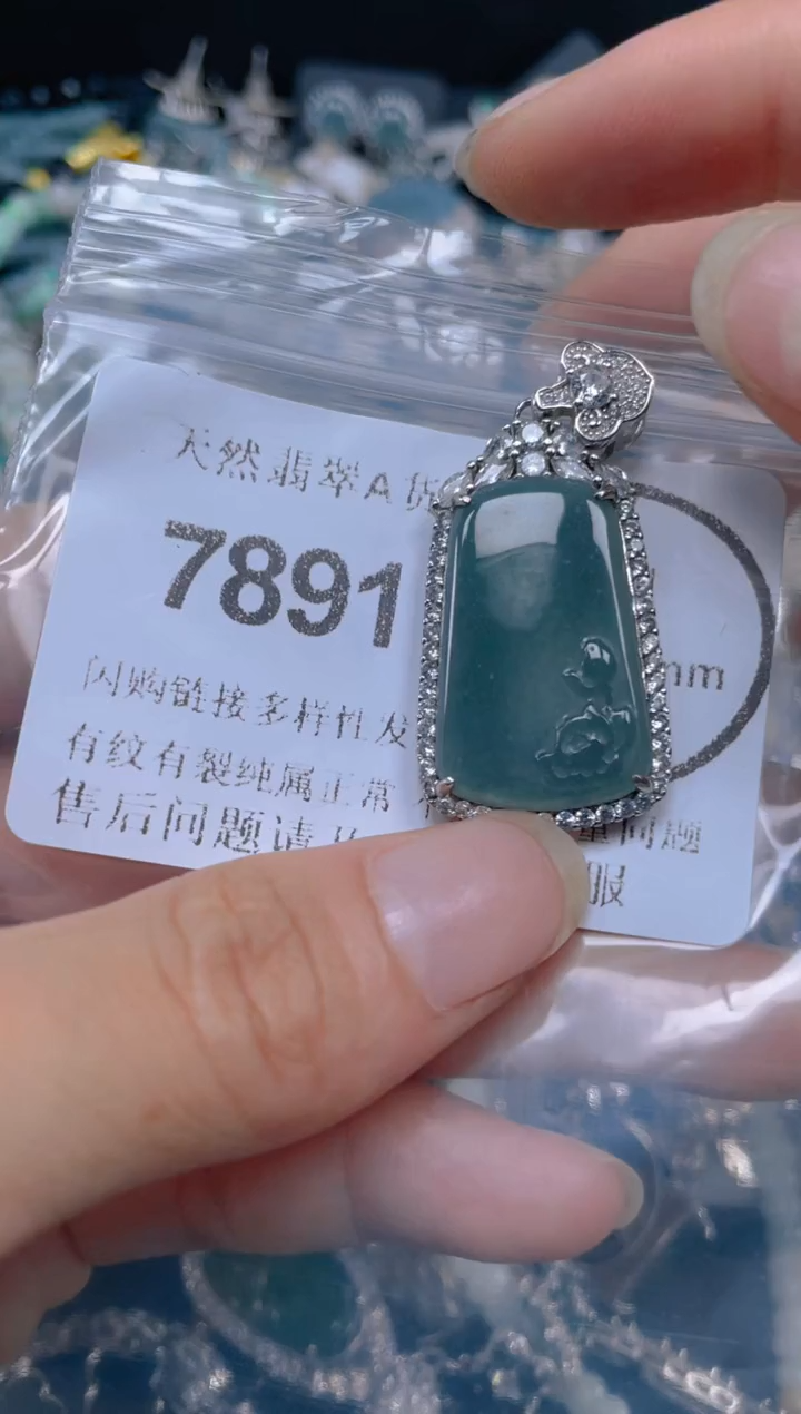 翡翠未镶嵌吊坠(不含链)7891