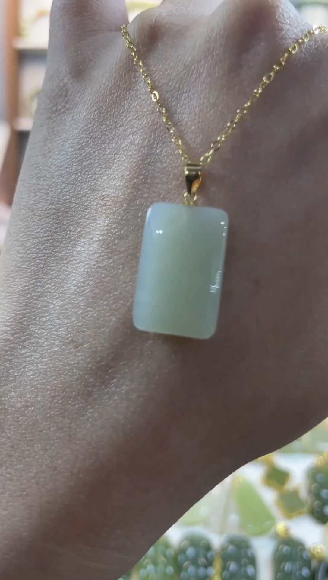 吊坠(不含链)18K金镶嵌和田玉无事牌