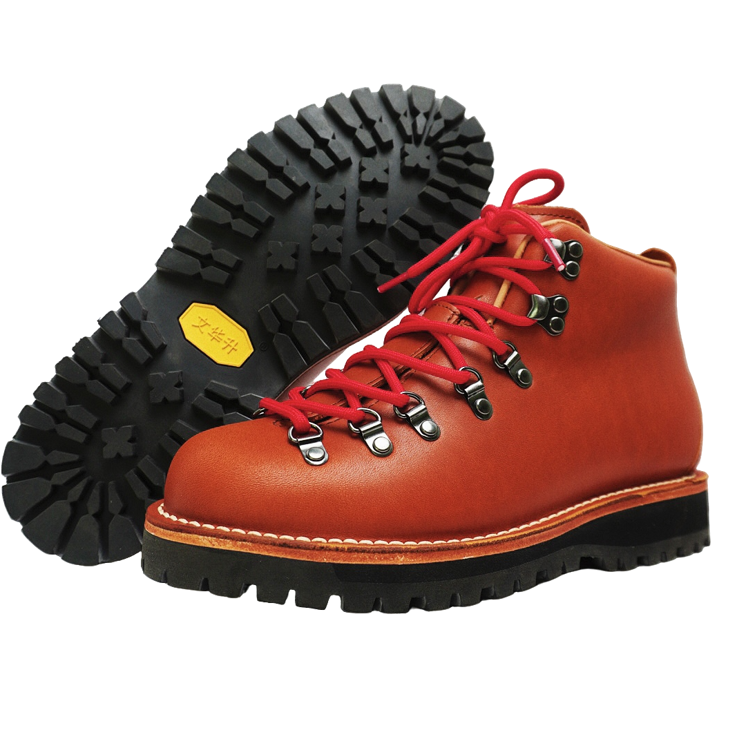 【高品质】山脉中帮固特异头层疯马皮外翻工艺工装鞋男鞋户外工装靴