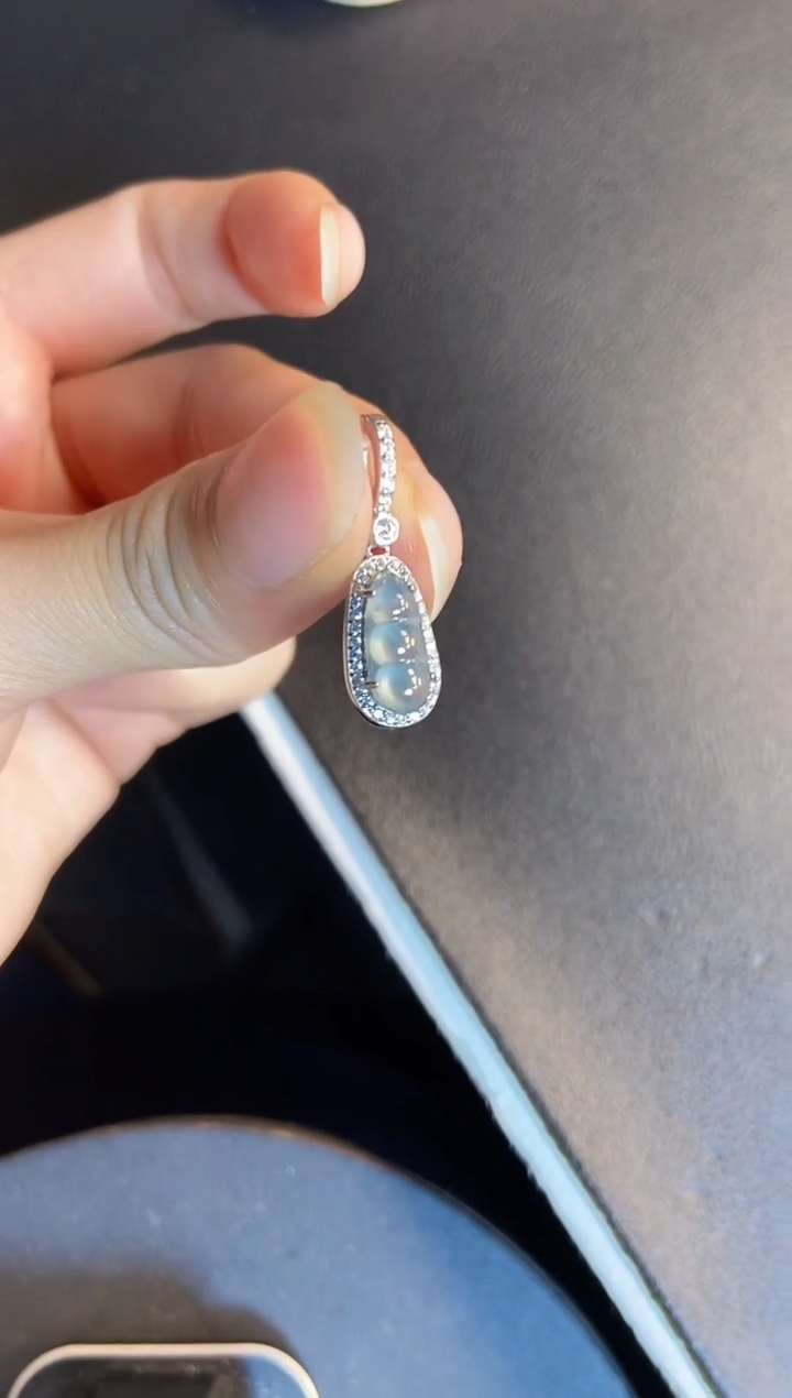 吊坠(不含链)银S925镶嵌翡翠1