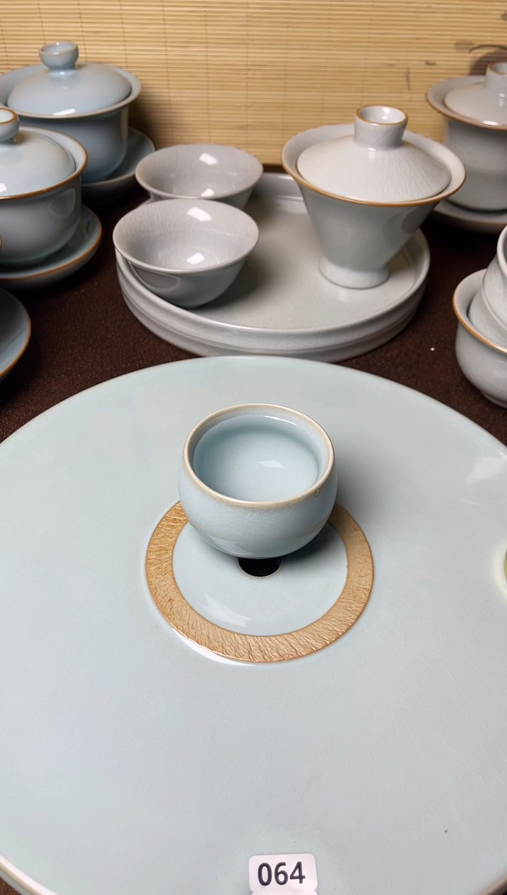 清仓引流品-天青釉50cc小小龙蛋杯