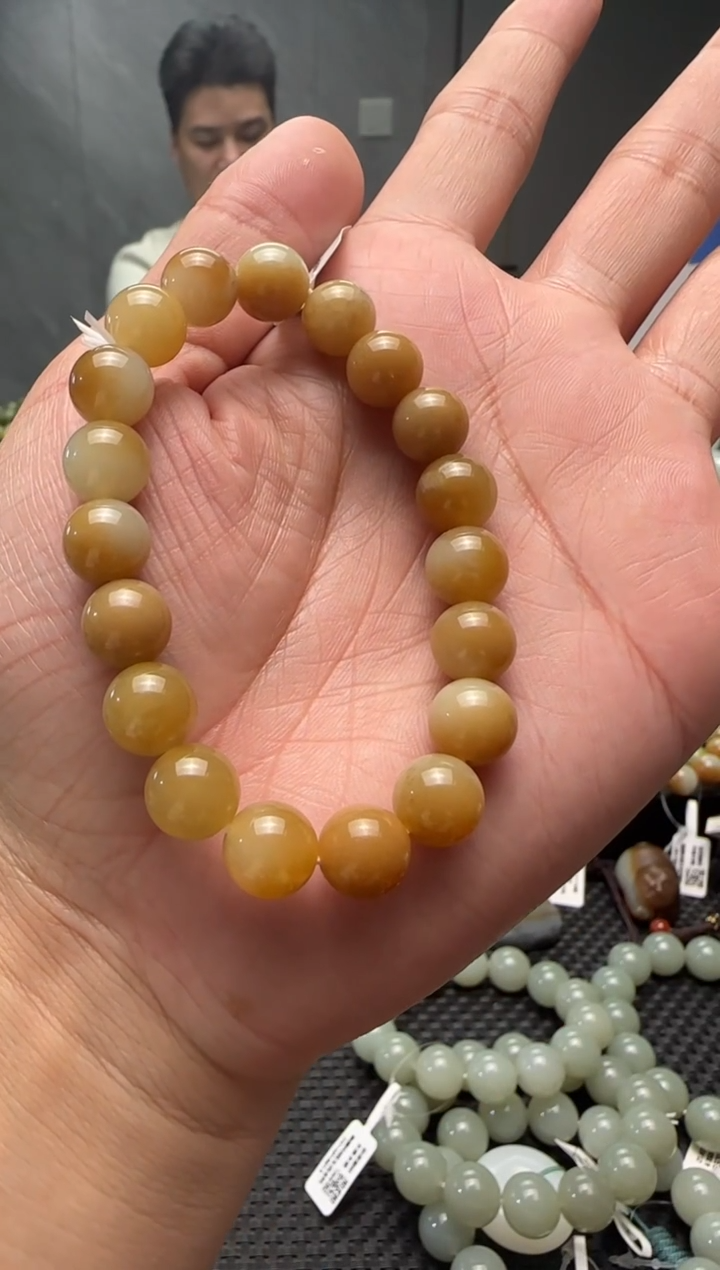 未镶嵌手串和田玉若羌糖手串卡10