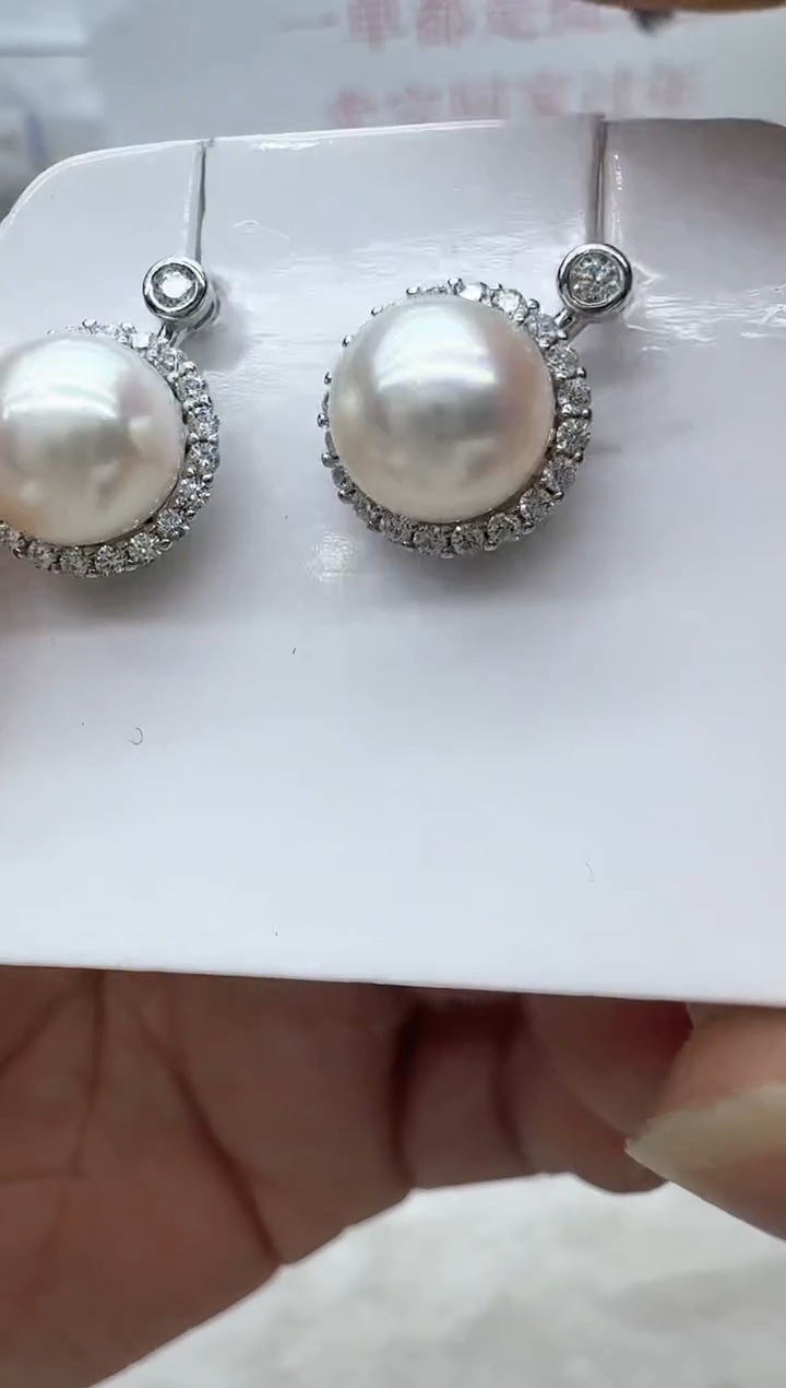 【闪购商品】海水珍珠耳饰银S925镶嵌清货