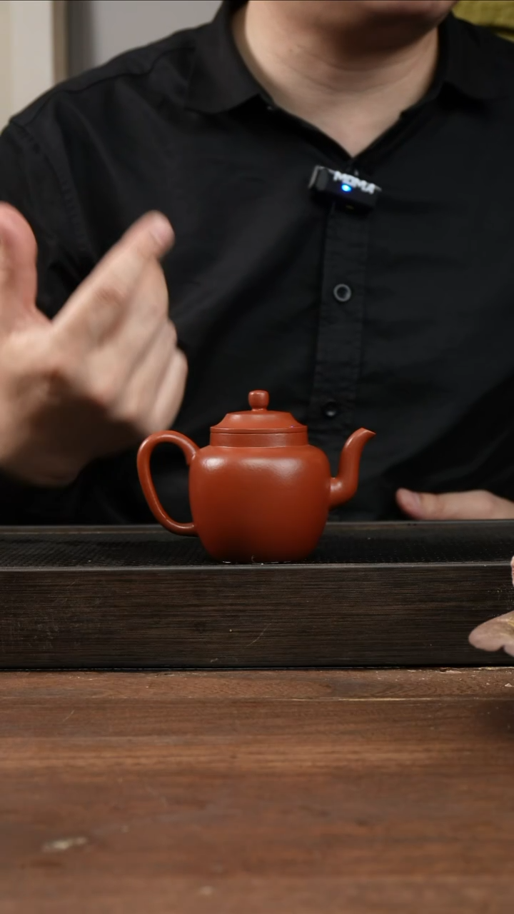 茶杯紫砂0*3朱泥笠帽宫灯     170CC  