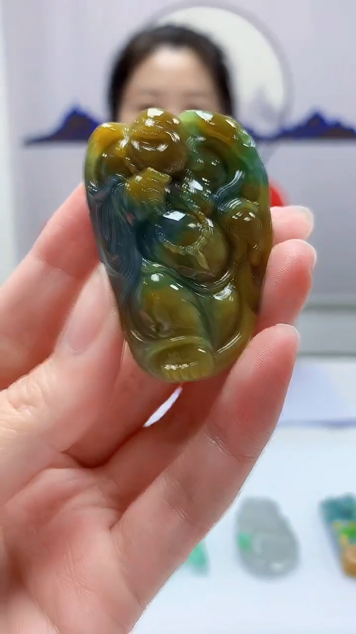 【闪购商品】定制翡翠未镶嵌4902zm-毛货挂件佛230