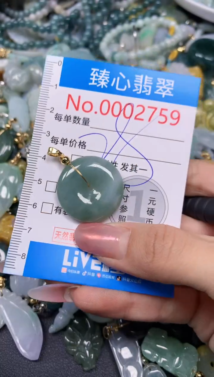 【闪购商品】翡翠颈饰未镶嵌含绳0002759