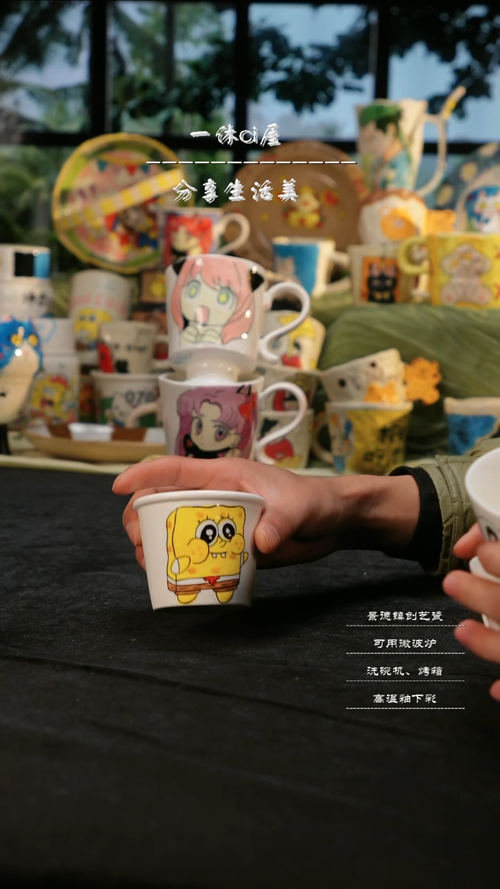 【闪购商品】摆件亲工手绘陶瓷-