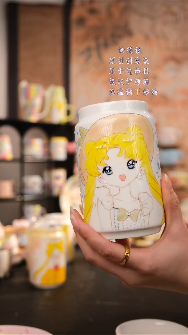 摆件陶旺的可以手工手绘设计师款