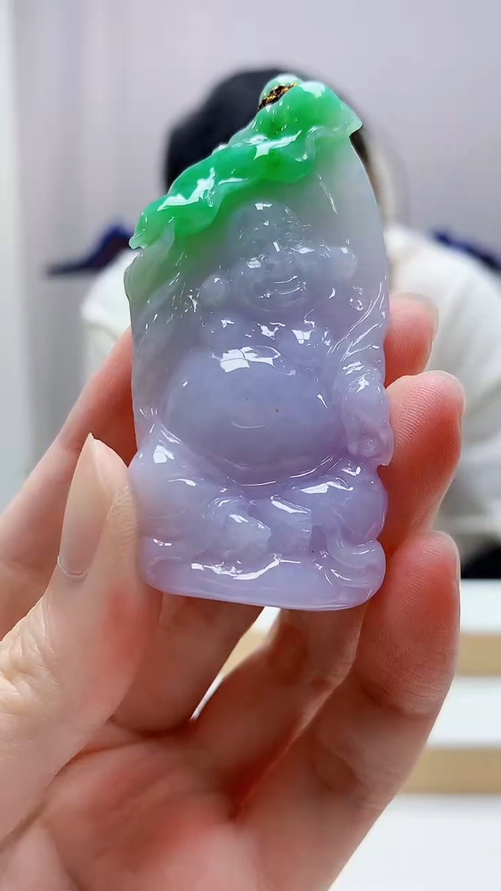 未镶嵌定制翡翠4898zm-毛货挂件198