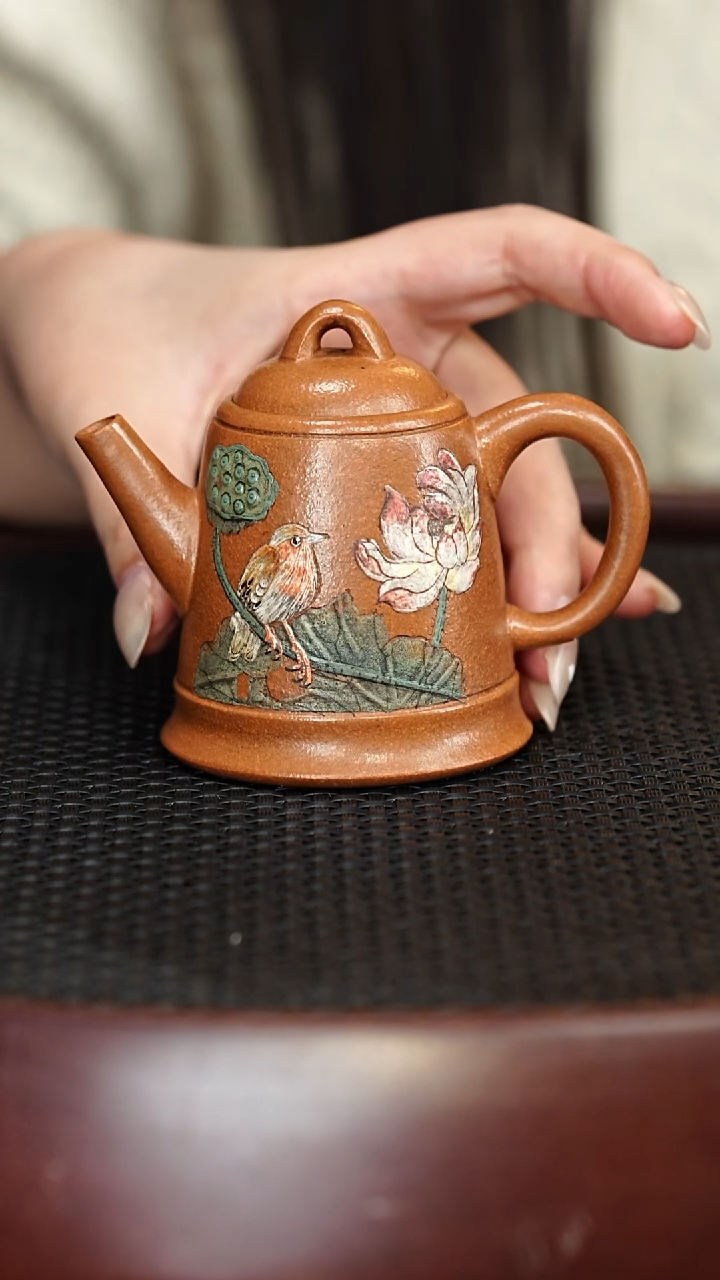 茶壶紫砂58ZWP夏塘小趣 沉香泥110cc