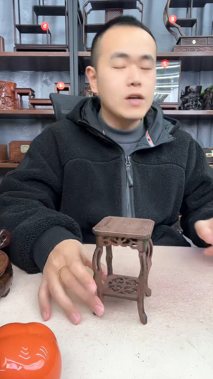【闪购商品】乌木类端景台小李子红木工艺品2023