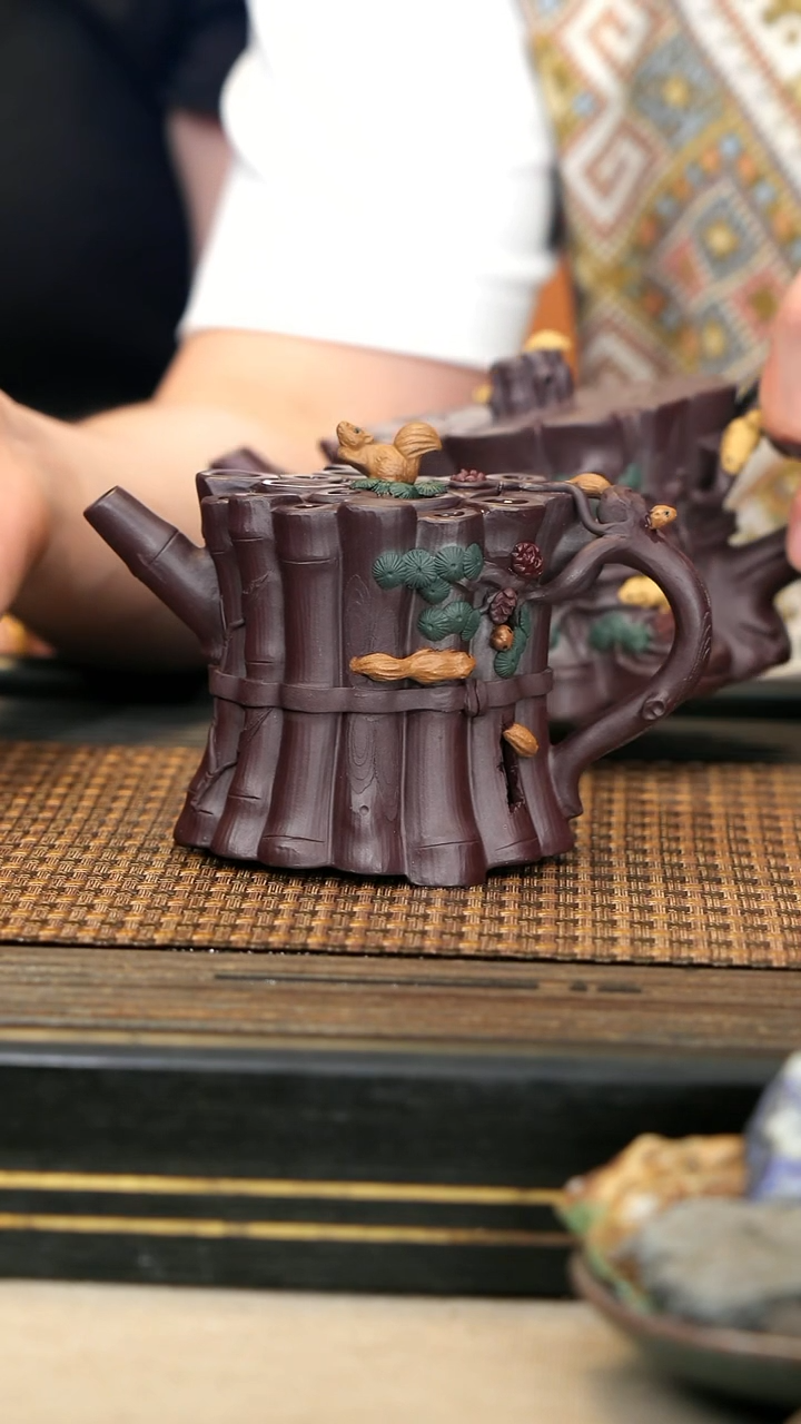 紫砂壶THF50《一捆柴·小》紫泥