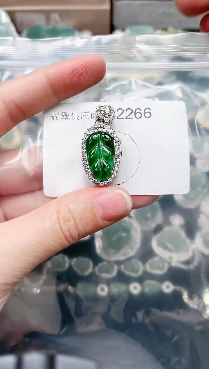 【闪购商品】翡翠颈饰未镶嵌2266赠皮绳