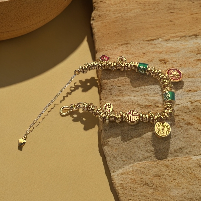 【七七专属】时尚百搭国潮风合金钱串手链SL636188