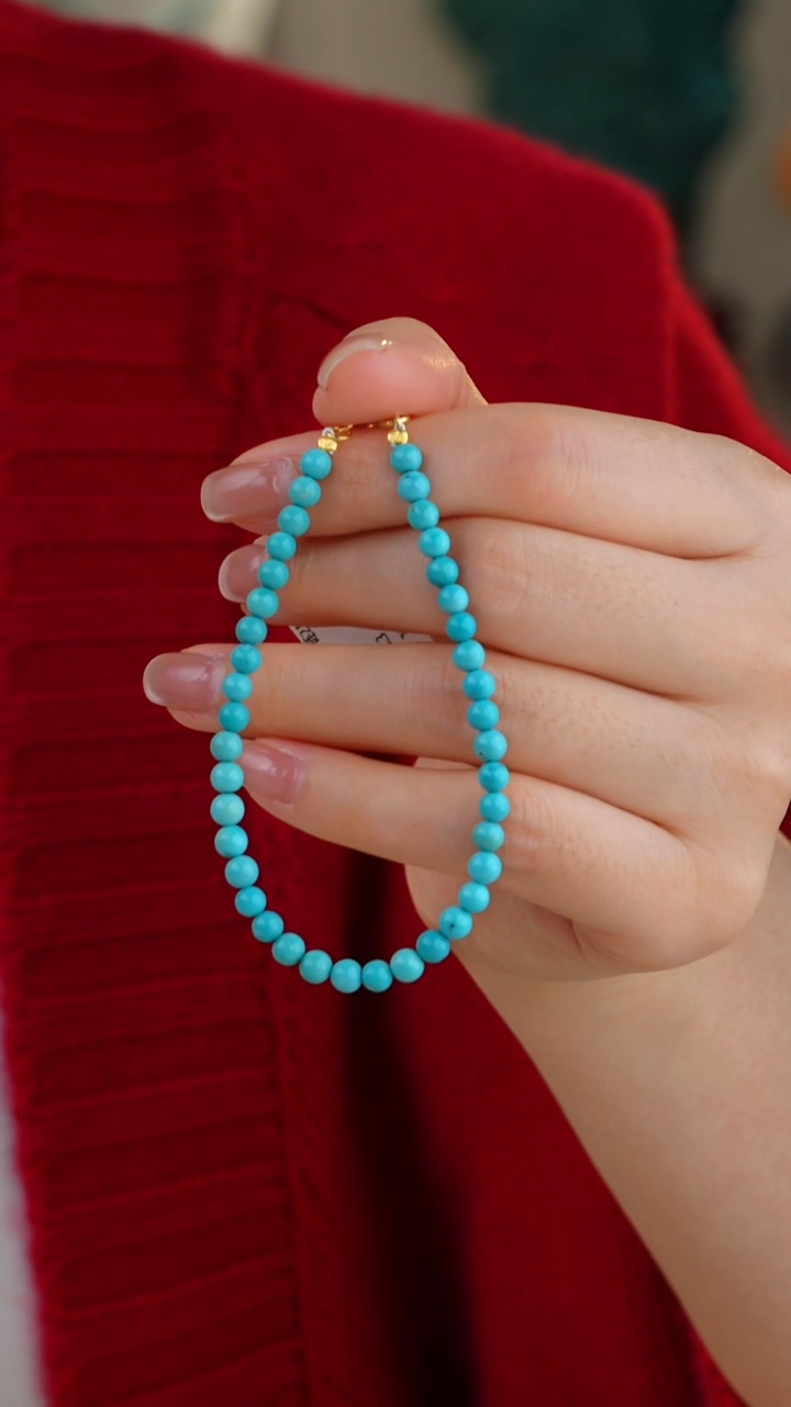 【闪购商品】绿松石手链银S925镀金镶嵌多样性发货