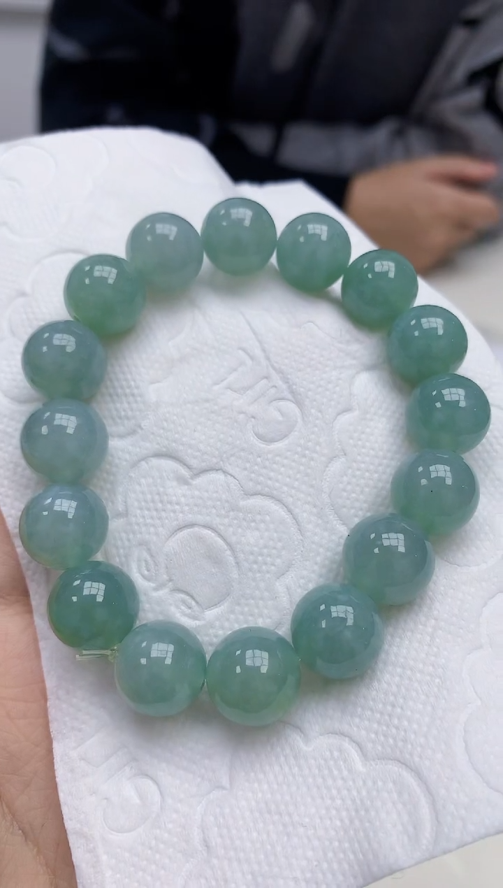 【闪购商品】定制翡翠未镶嵌4917kk-毛货手串130