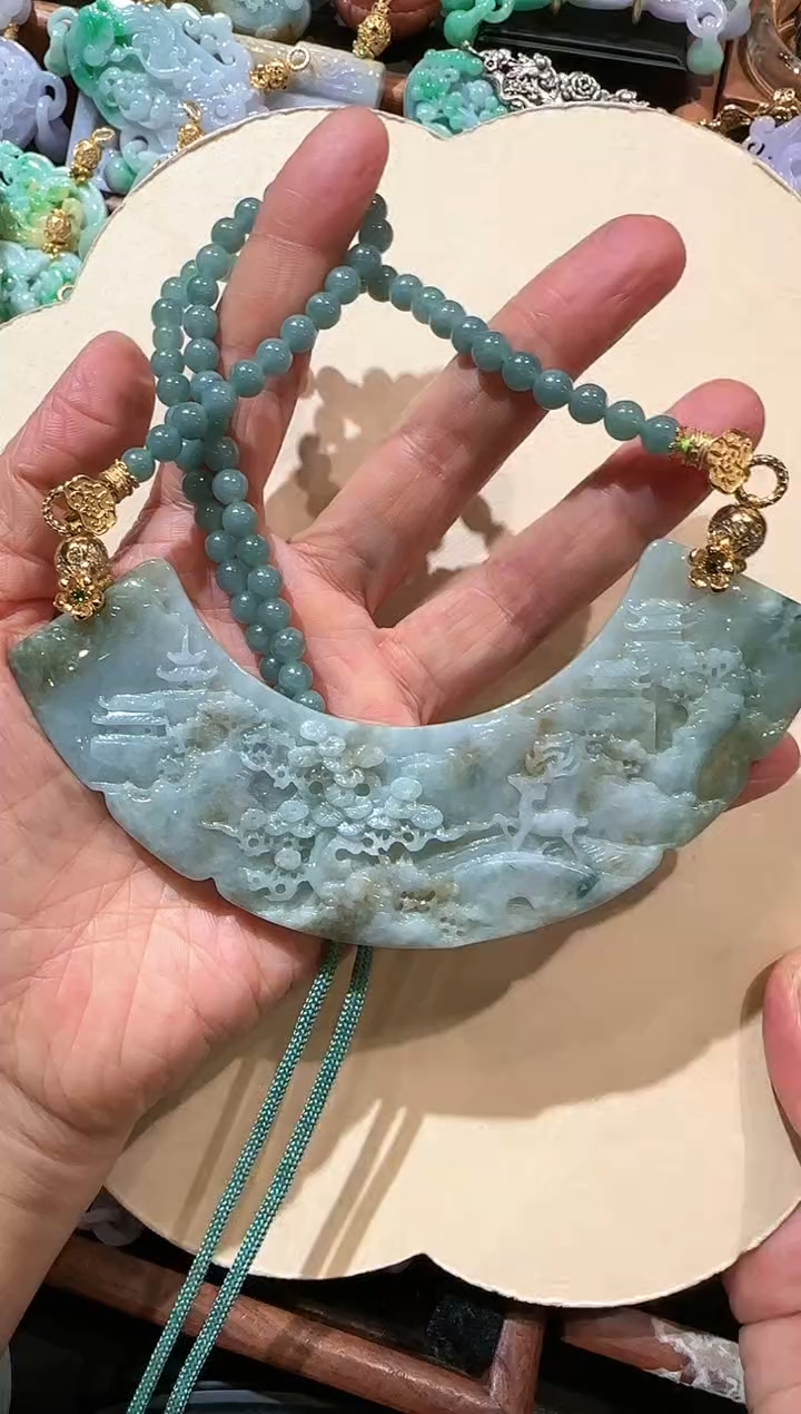 【闪购商品】翡翠颈饰未镶嵌国风