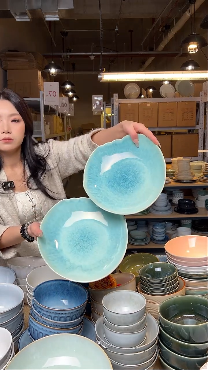 瓷88外贸尾货窑变釉下彩默外微瑕