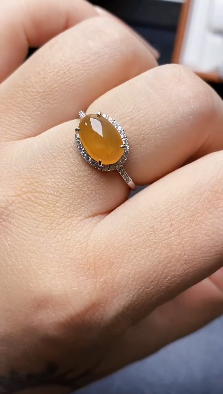 银S925镶嵌戒指翡翠1407