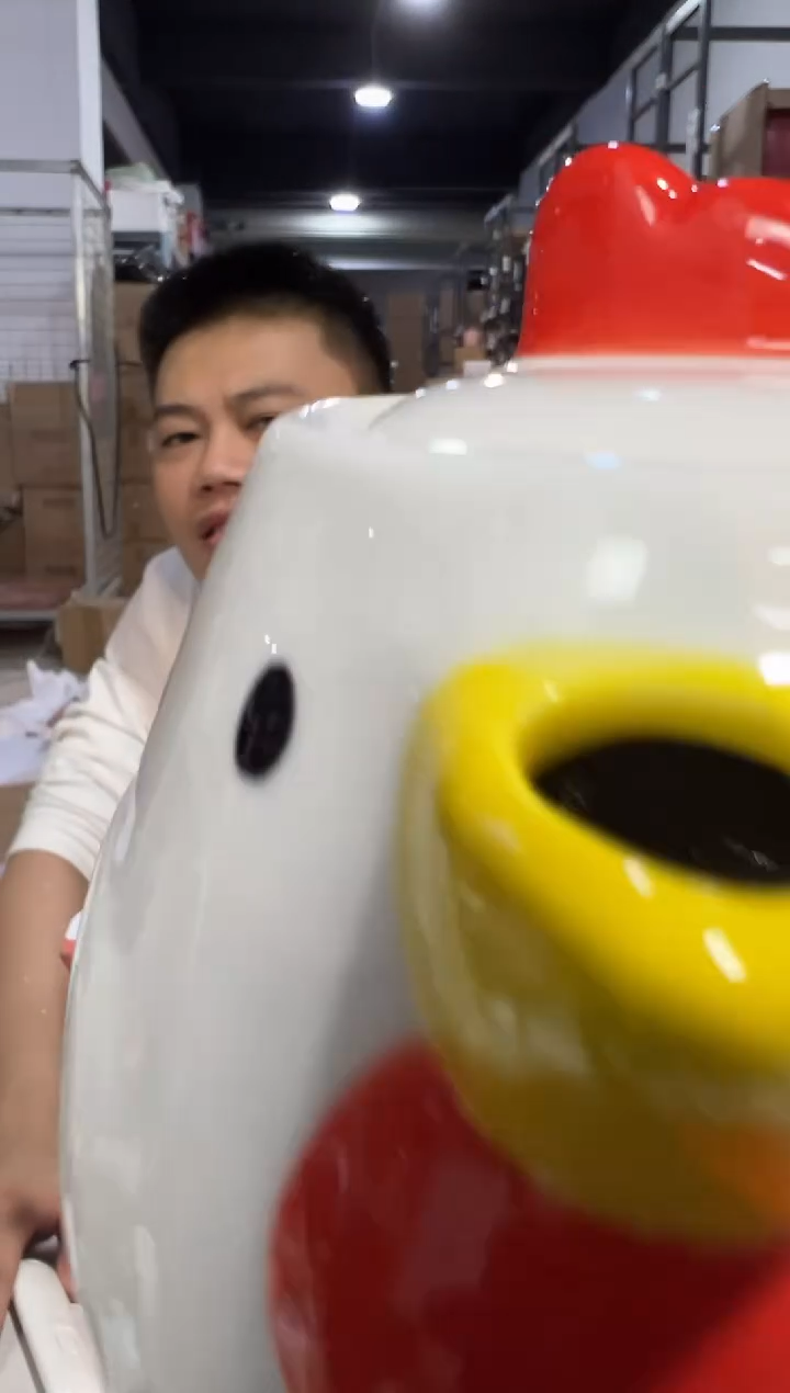 瓷片原盒小鸡茶壶套组