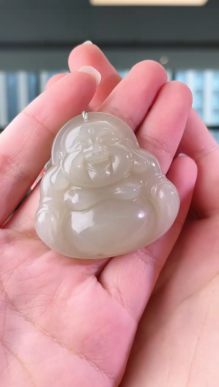 和田玉未镶嵌颈饰45佛公 多样性发其一