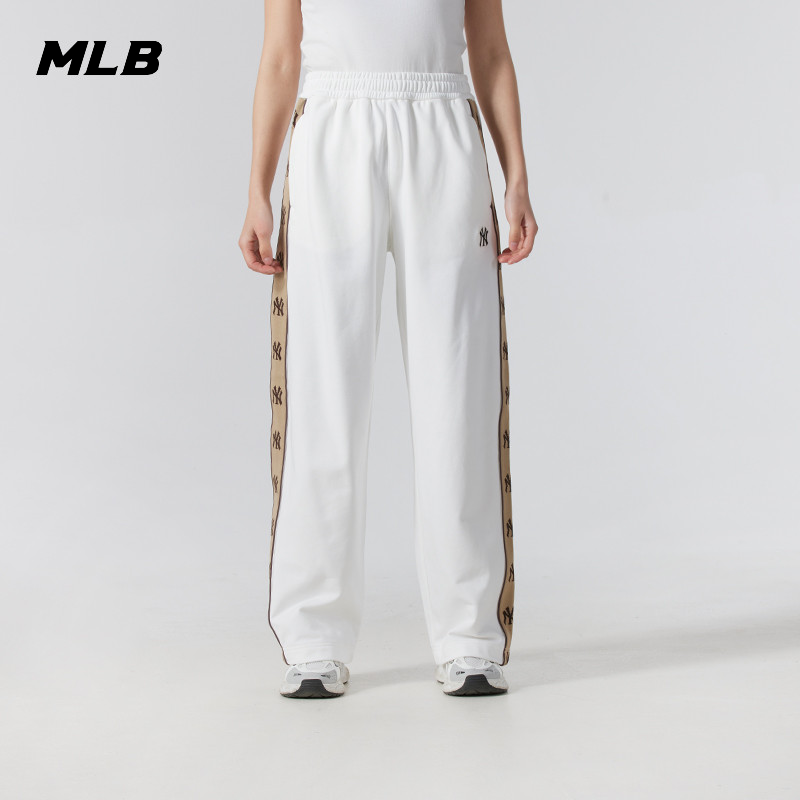 MLB男裤女裤春季新款情侣老花运动裤休闲百搭针织长裤3APTM0351