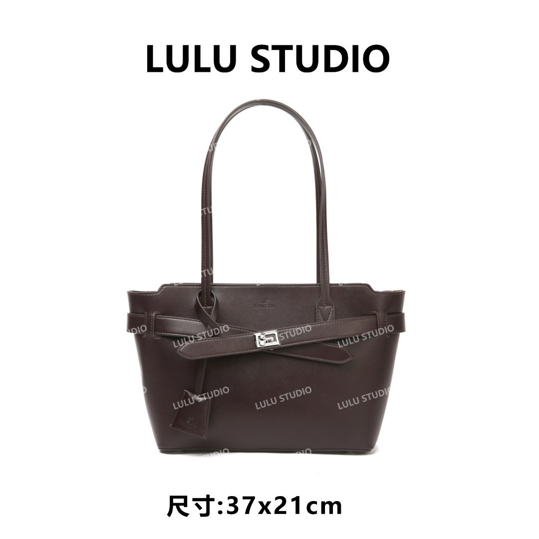 【LULU】BF-66703-咖啡色RAIN.CUN气质时尚百搭简约斜跨轻奢女包