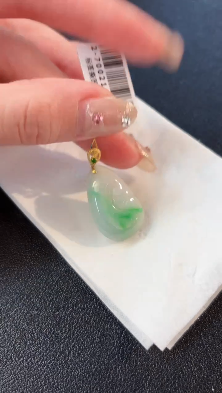 【闪购商品】翡翠颈饰18K金镶嵌缅料A货/支持复检/一件