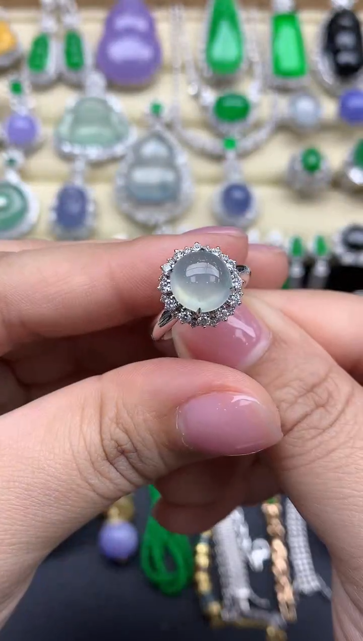 【闪购商品】翡翠戒指18K金镶嵌468-中国好珍宝