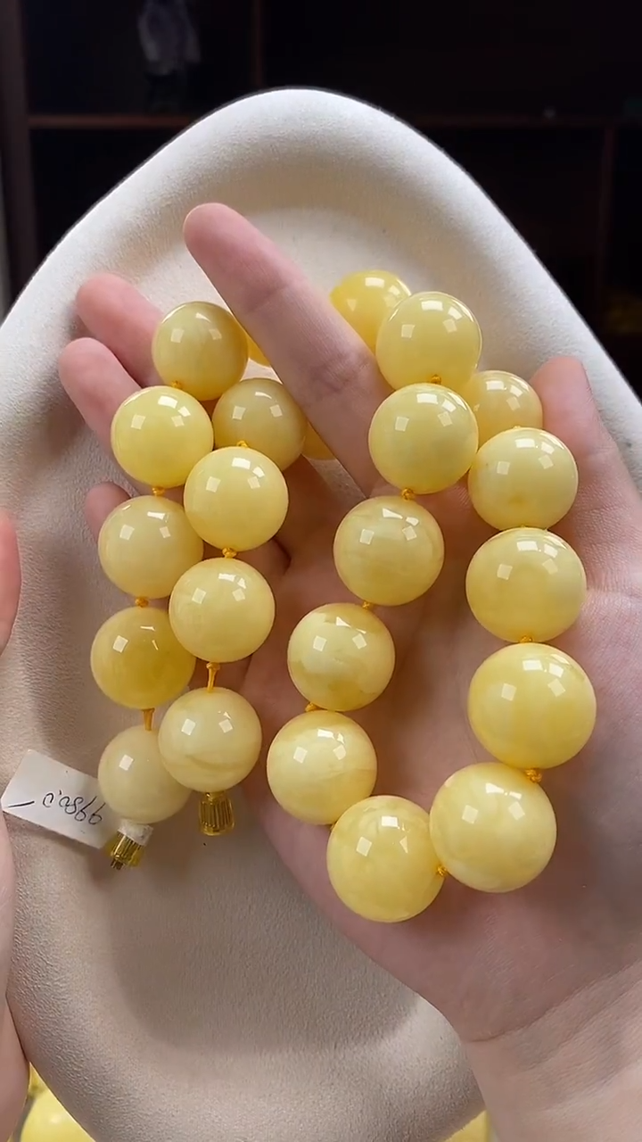 琥珀颈饰未镶嵌项链