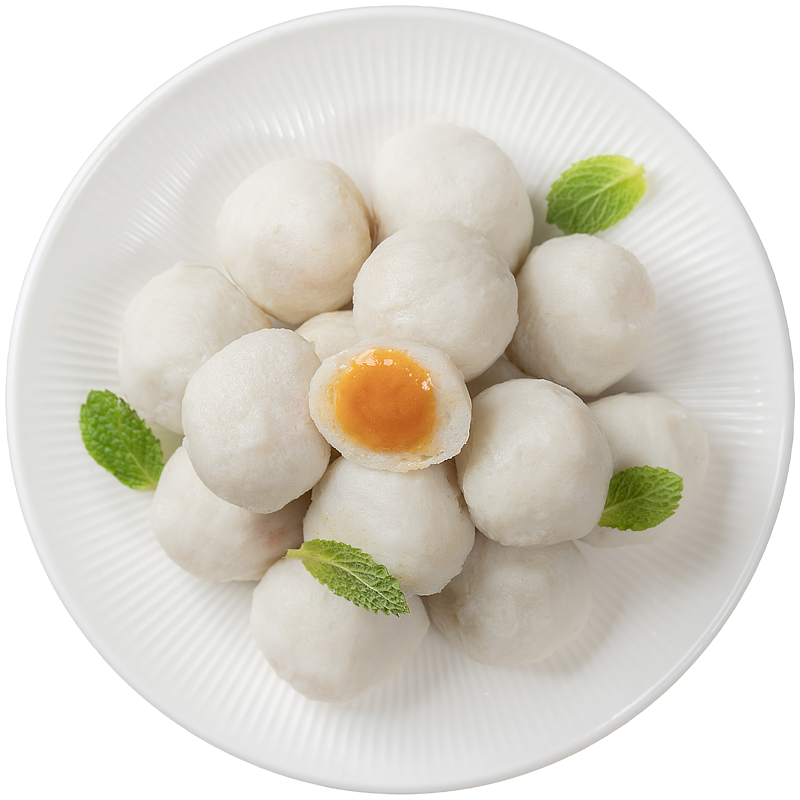 338 海鸭蛋流沙墨鱼丸300g 火锅丸子爆浆咸蛋黄关东煮麻辣烫食材