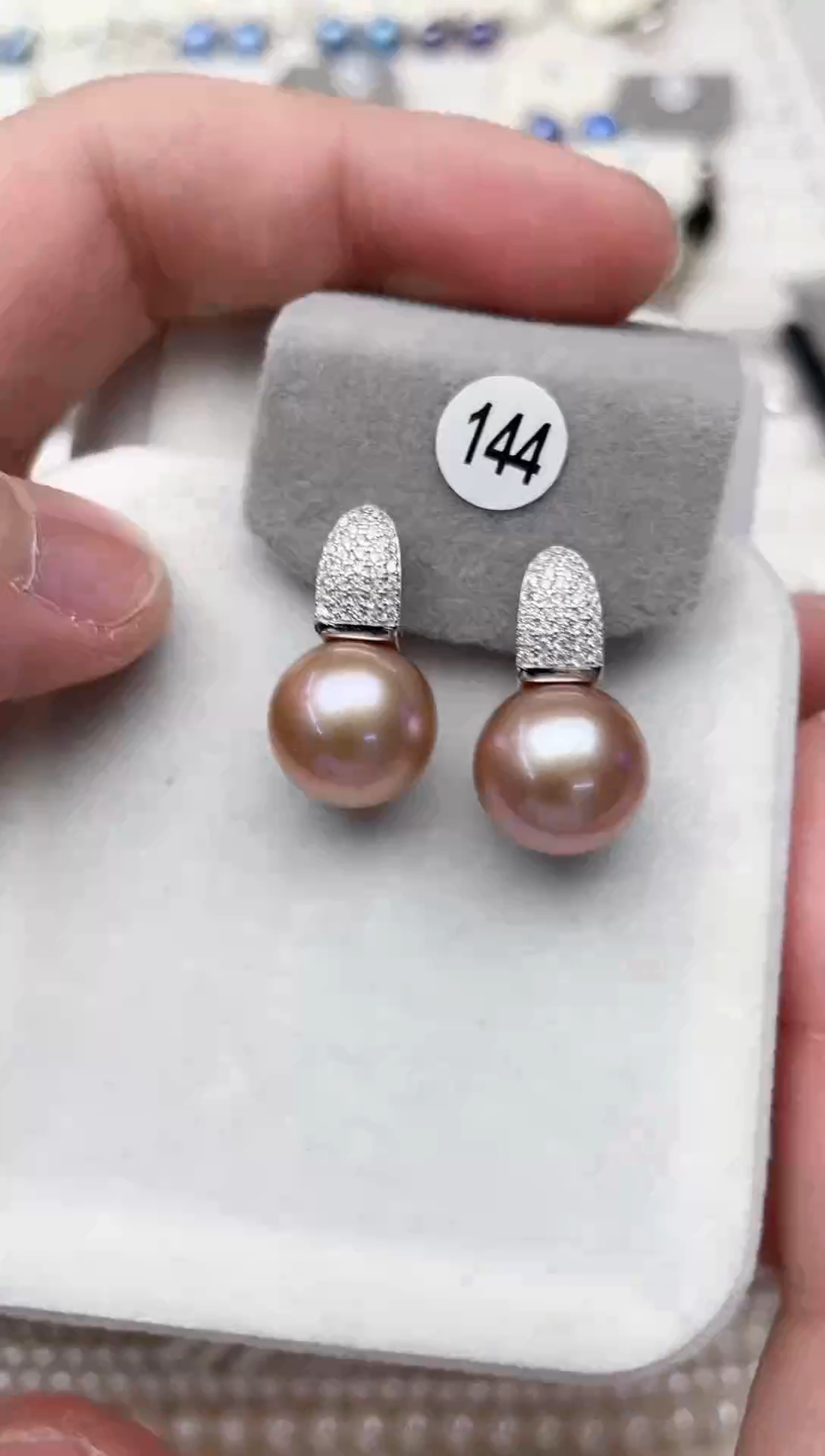 【闪购商品】淡水珍珠耳饰银S925镶嵌耳饰