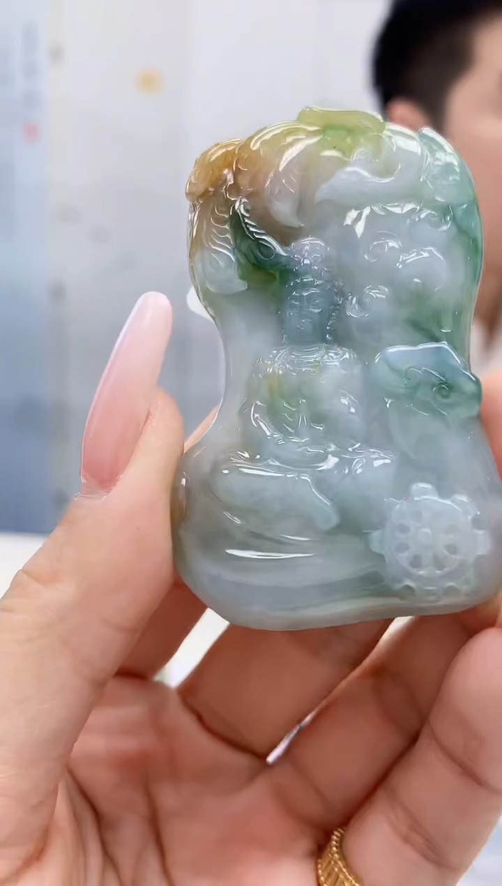 【闪购商品】定制翡翠未镶嵌5028lr-毛货挂件178