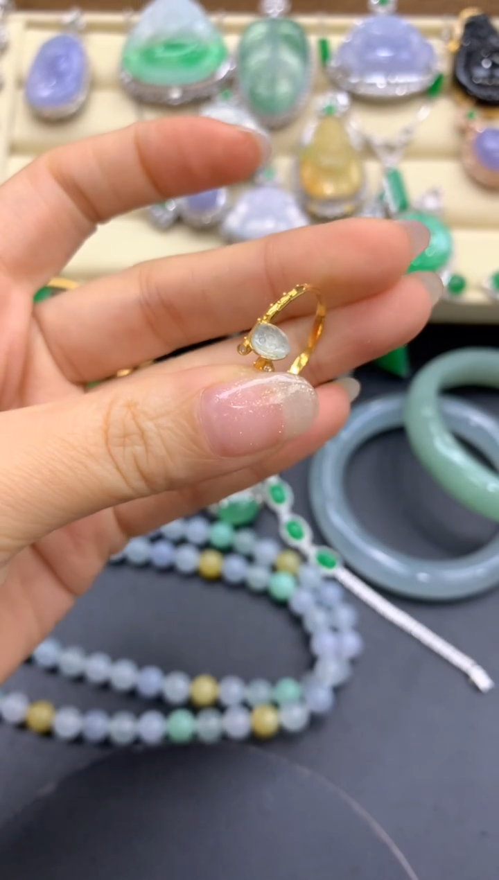 【闪购商品】翡翠戒指18K金镶嵌475-中国好珍宝