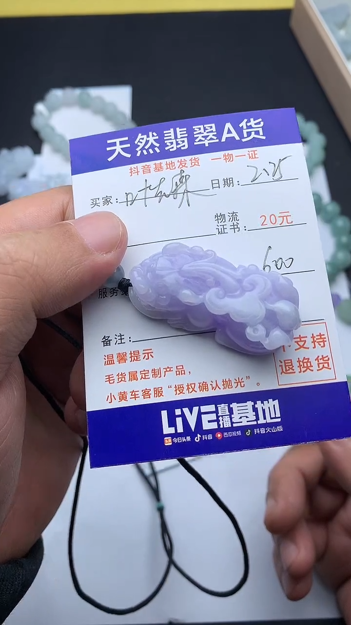 【闪购商品】翡翠颈饰未镶嵌貔貅