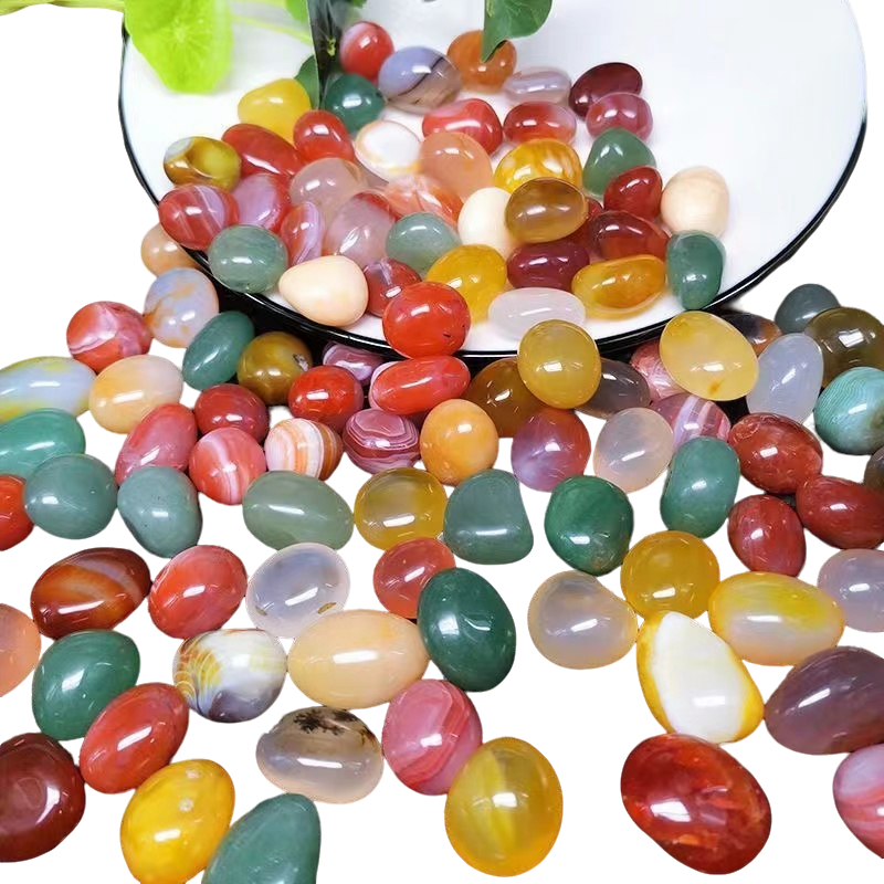 1-1.5cm天然五彩玛瑙石绿植铺面水培