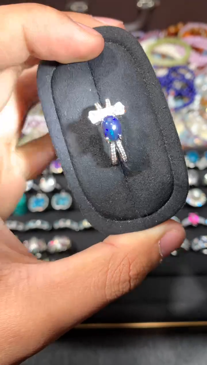 未镶嵌欧泊戒指K53