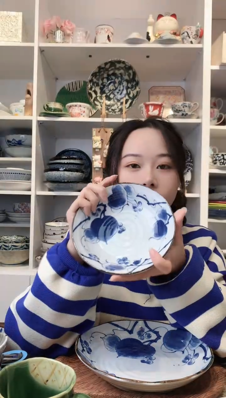 陶瓷【到手两支】美浓烧山归来小号盘16.5cm