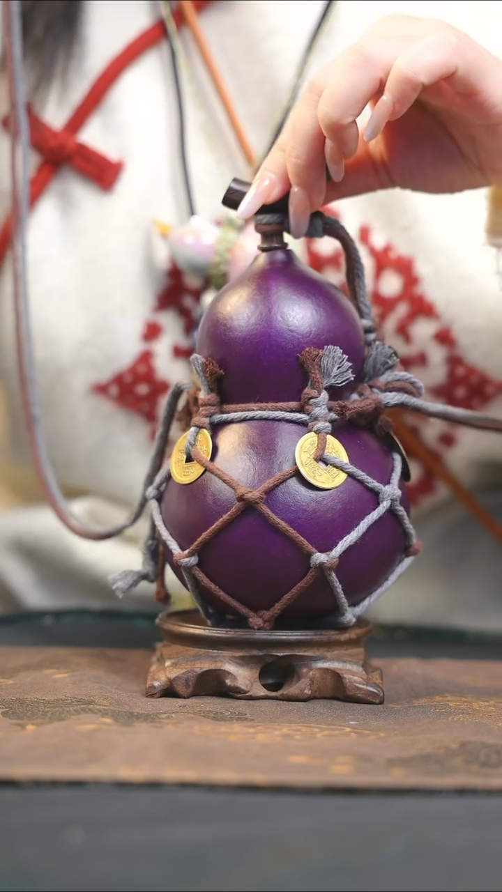 【闪购商品】RF124大漆酒葫芦不包手串及旋转底座