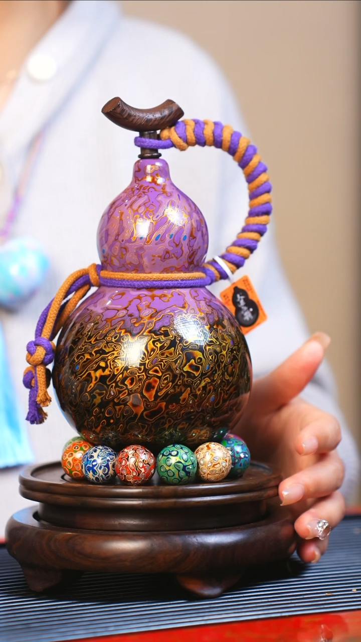 【闪购商品】JW029大师姐臻选非遗大漆酒葫芦