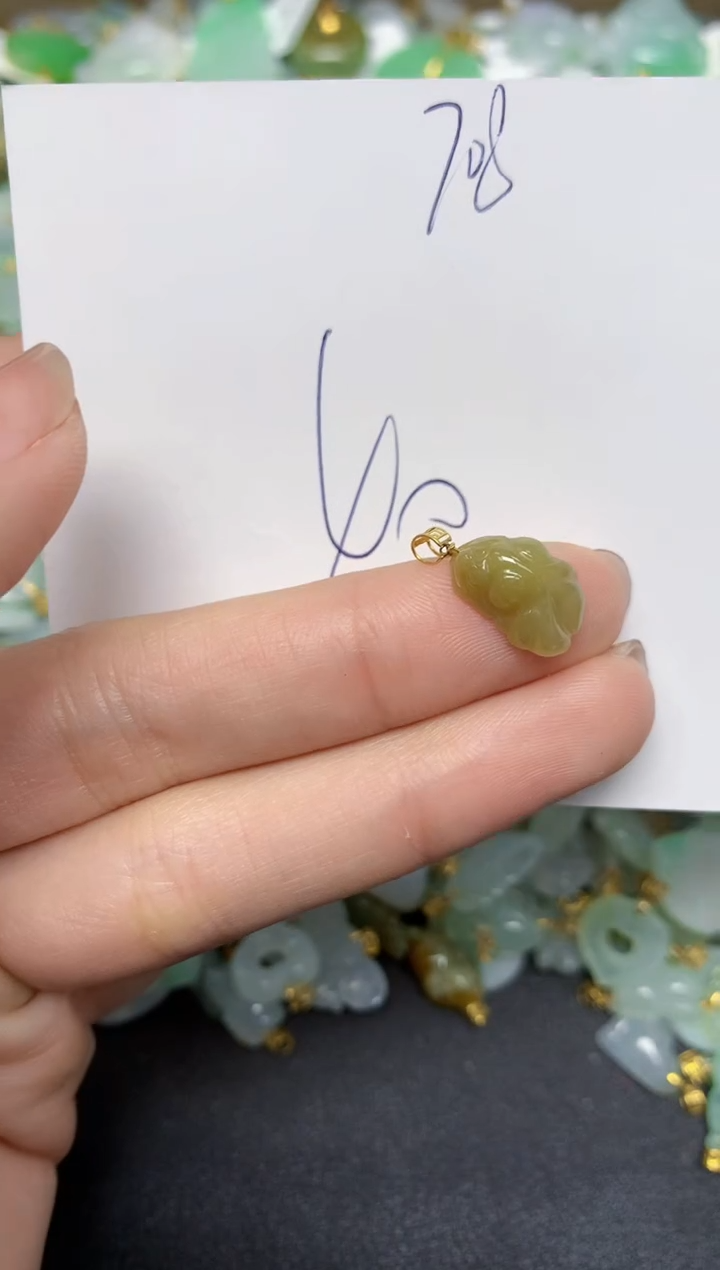 【闪购商品】翡翠颈饰18K金镶嵌 天然翡翠A货