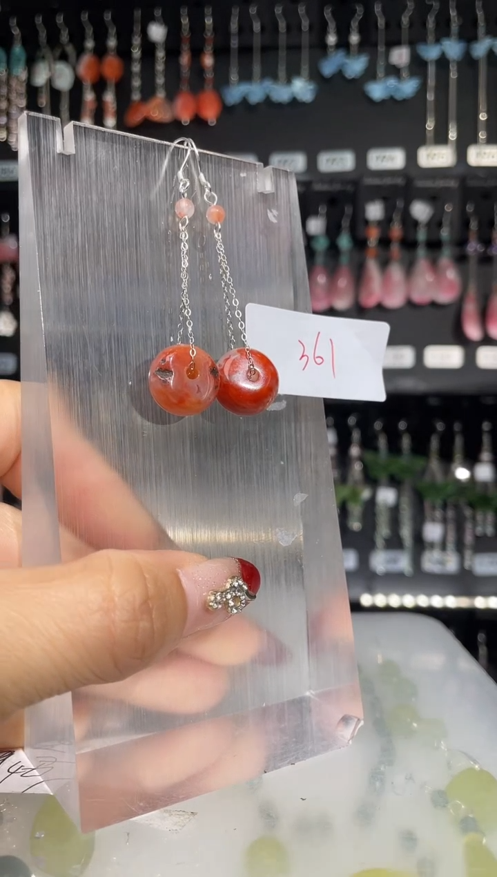 【闪购商品】紫晶耳饰银S925镶嵌喜欢拍微瑕