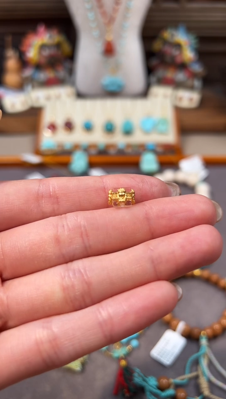 银S925镶嵌珠宝半成品水晶水晶配饰四面佛