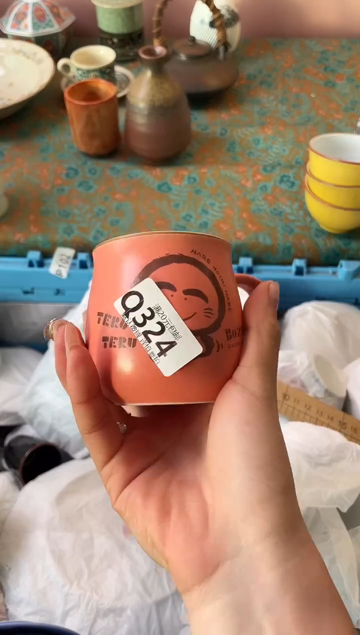 瓷片短**兔瓷器瓷器Q324