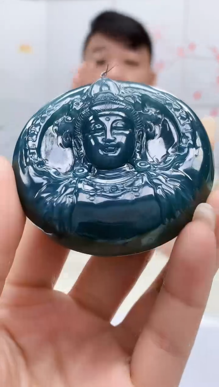 【闪购商品】定制翡翠未镶嵌4925lr-毛货挂件89