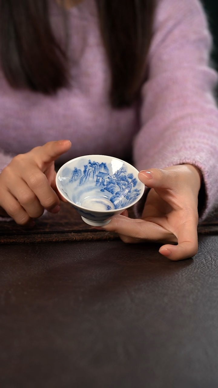 【闪购商品】杯聚澜堂重工山水斗笠杯