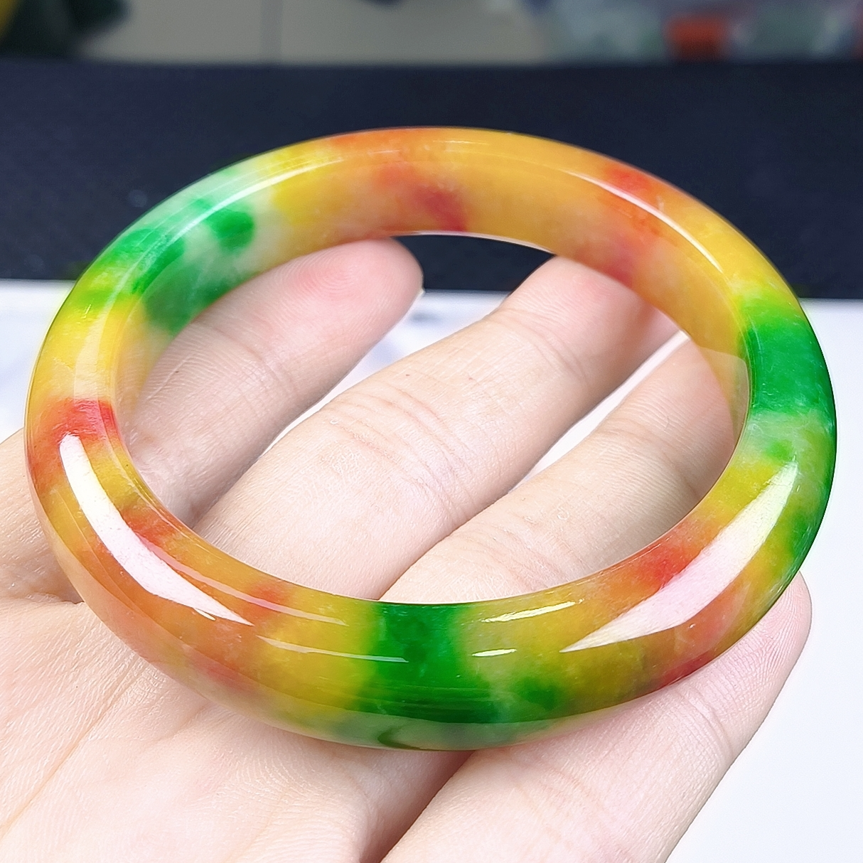 货高三黄绿加红精致精美常规百搭气质时尚奇石