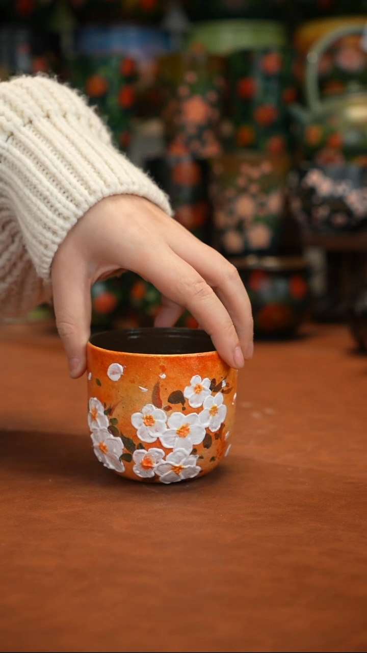 油画  釉下彩   杯子