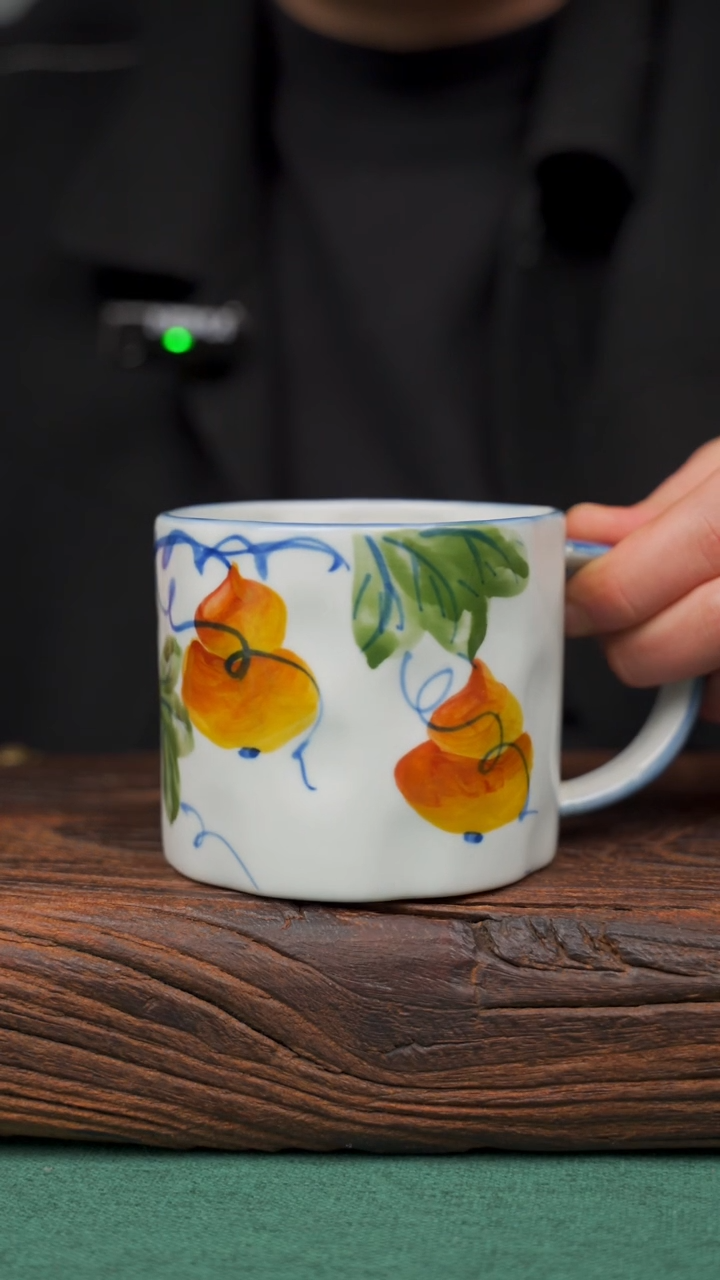 【闪购商品】瓷片87寻一缕瓷香杯釉下手工手绘瓷器